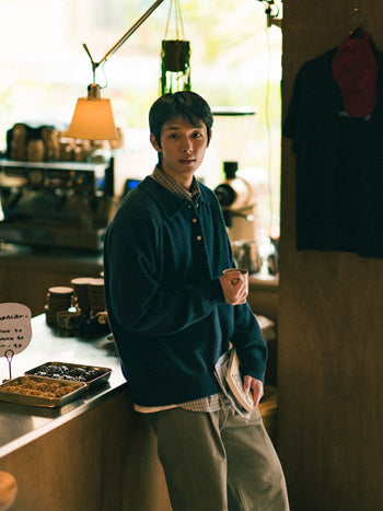 Yak Wool Collar Knit (Charcoal)