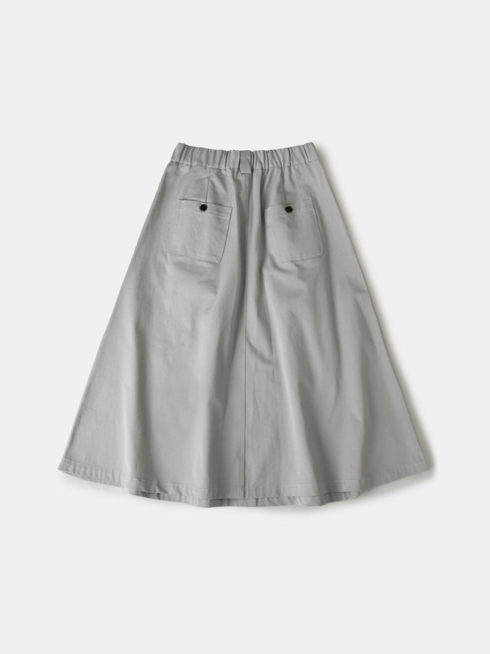 (W)Relaxed Flare Chino Skirt (Blue Gray)