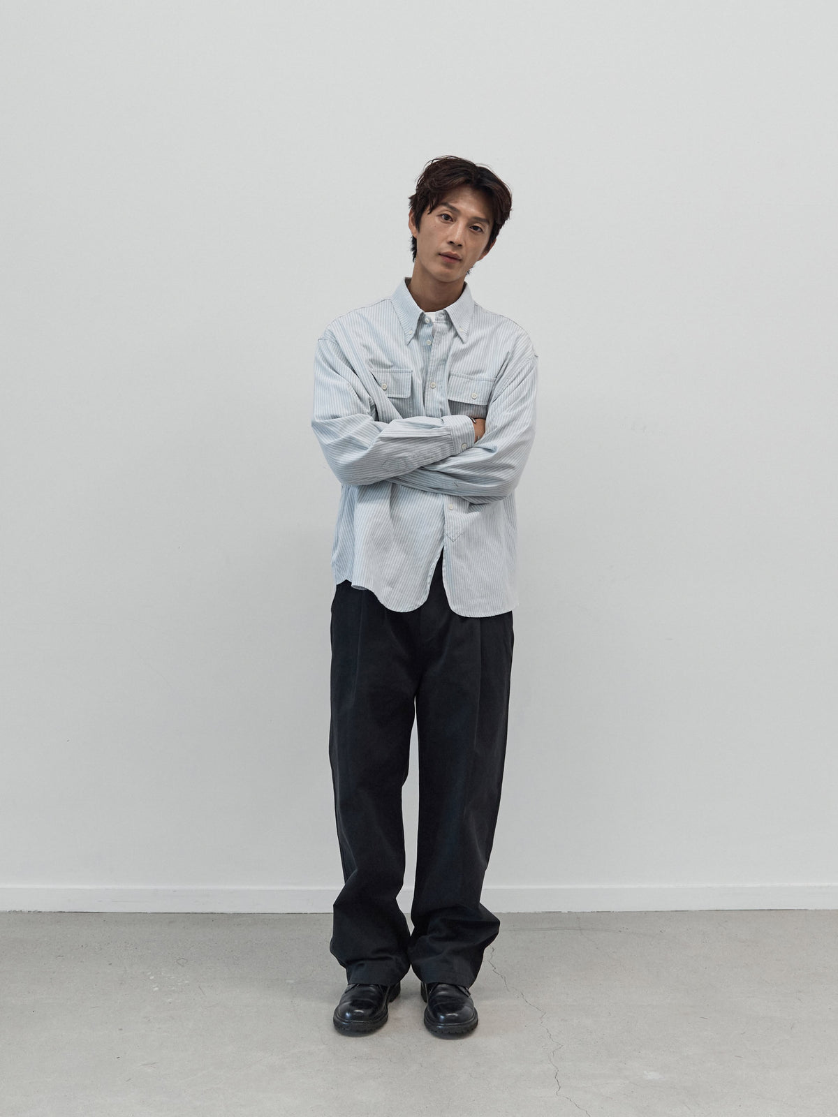 Oxford Work Shirts (Stripe Blue)