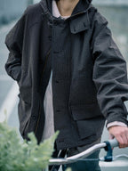 City Commuter Check Wind Jacket (Check Black)
