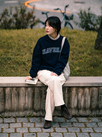 Classic Slab Logo Sweatshirts (Melange Gray)