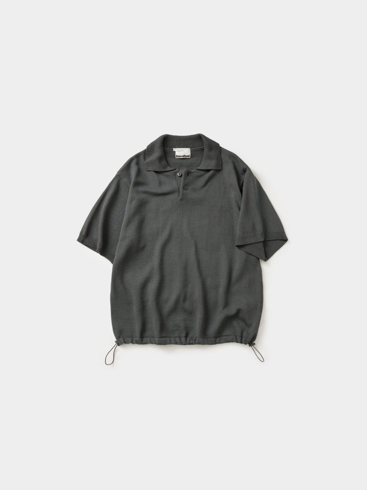 Airy Cotton Collar Knit (Charcoal)