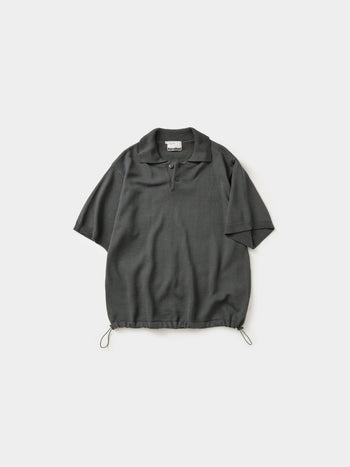 Airy Cotton Collar Knit (Charcoal)