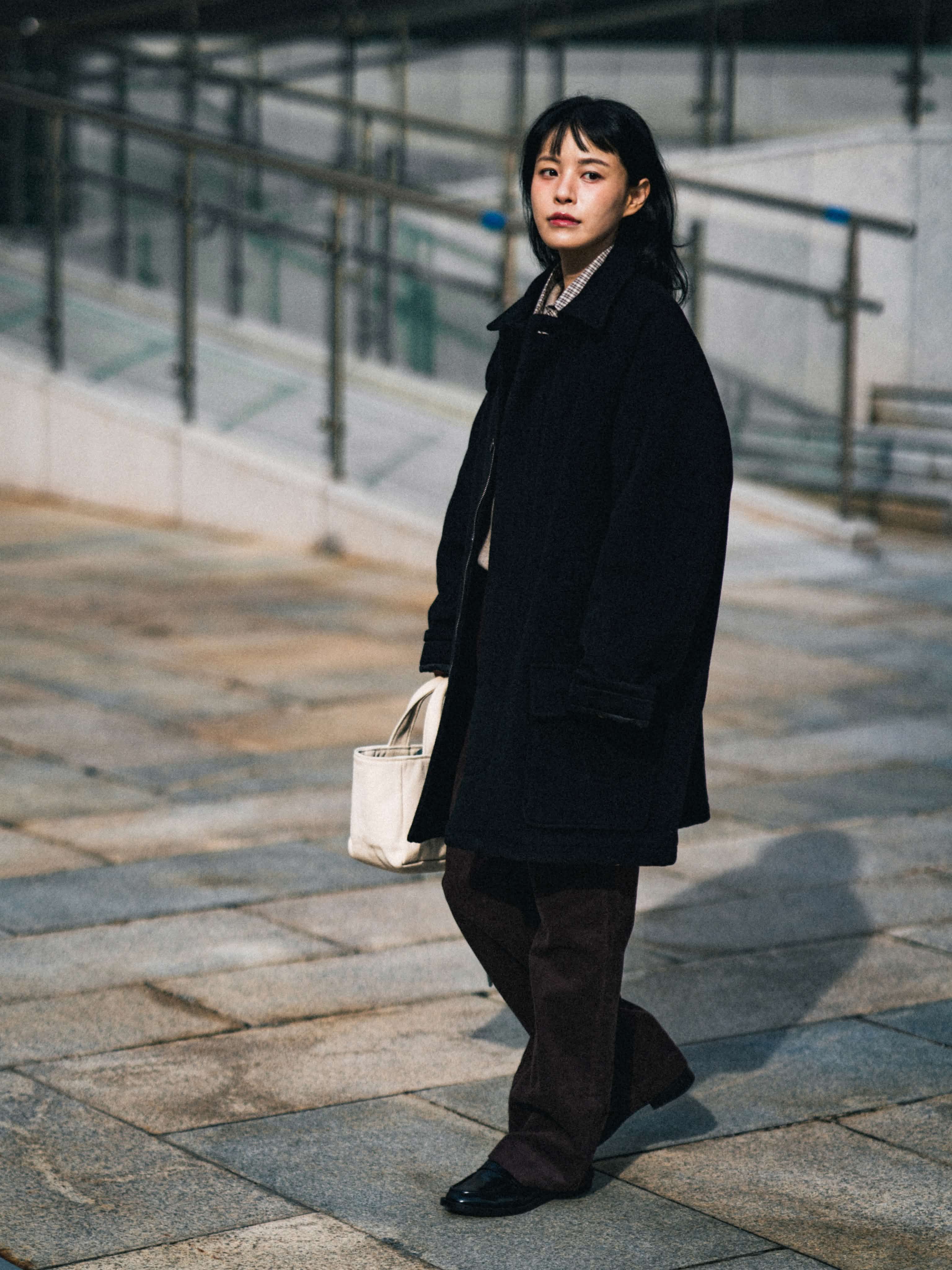 City Wool Half Coat (Navy) | Havehad