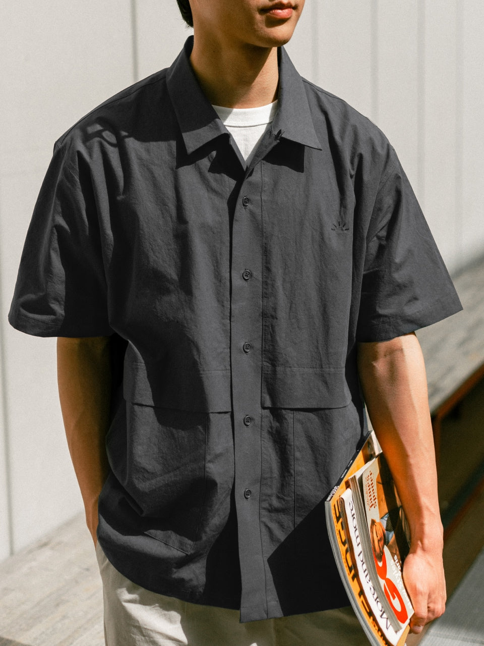 City Summer Light Half Shirts (Charcoal)