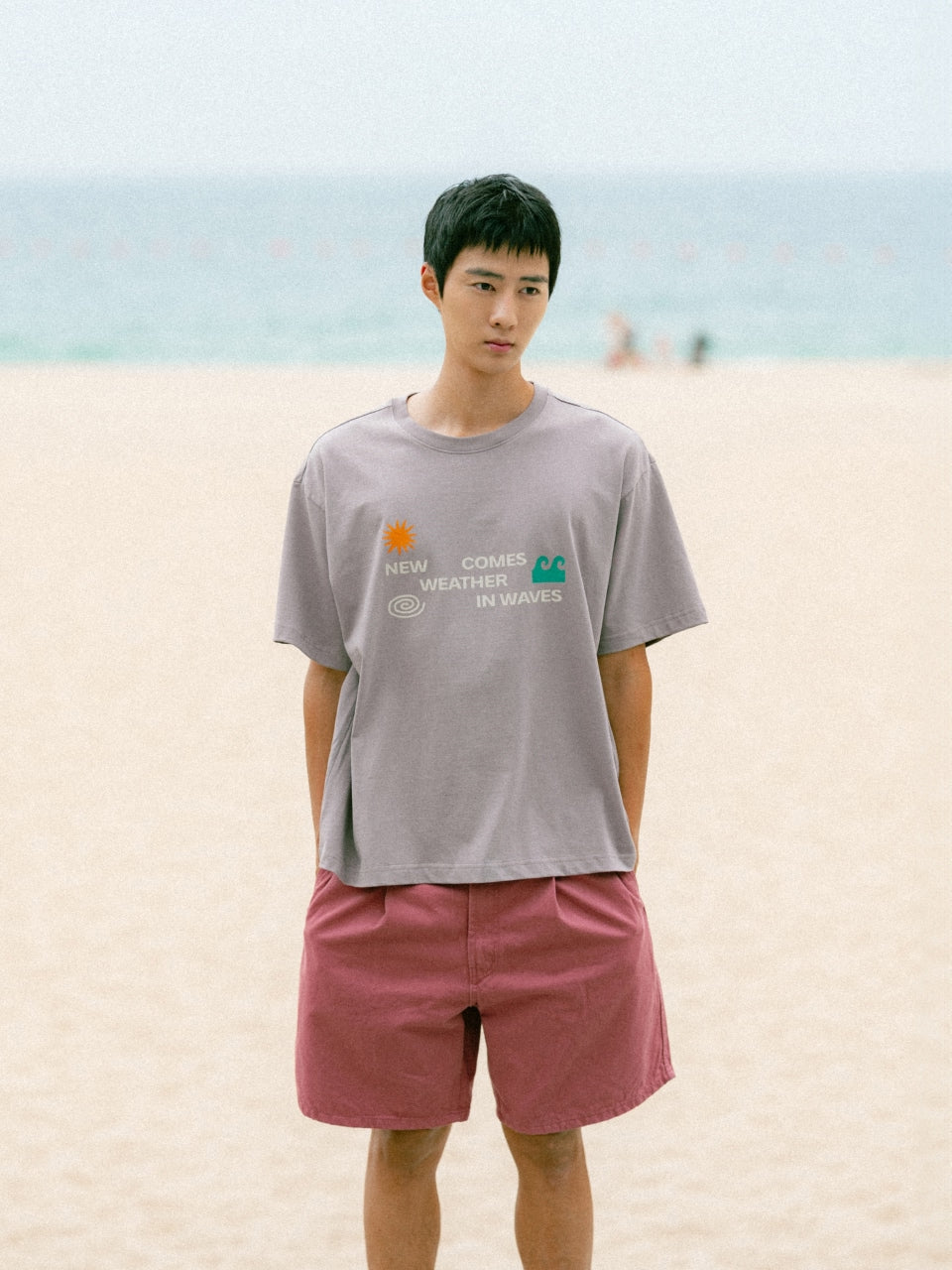Weather in Waves Tee (Smoky Beige)