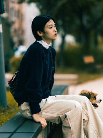 Yak Wool Crewneck Sweater (Gray)