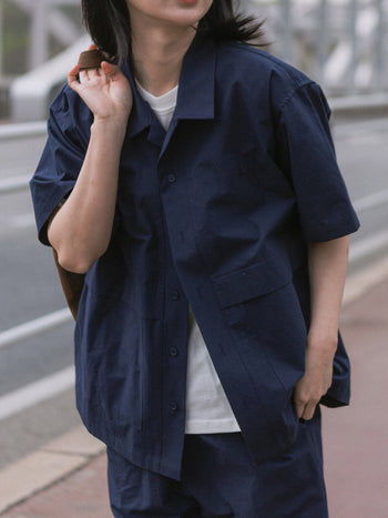 City Summer Light Half Shirts (Navy)