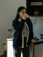 2way Zip-up Cardigan (Blue Green)