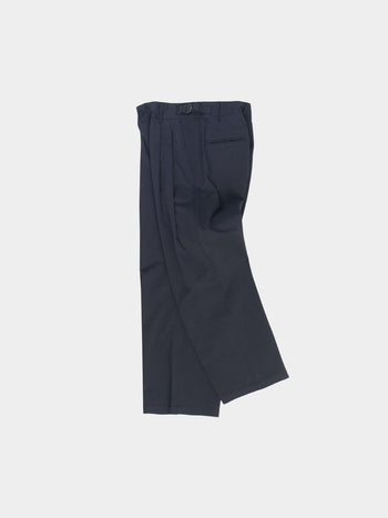 (W)Office Belted Pin-tuck Pants - Blue Gray | W0 (S)