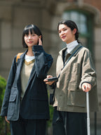 City Worker French Jacket (Khaki Gray)