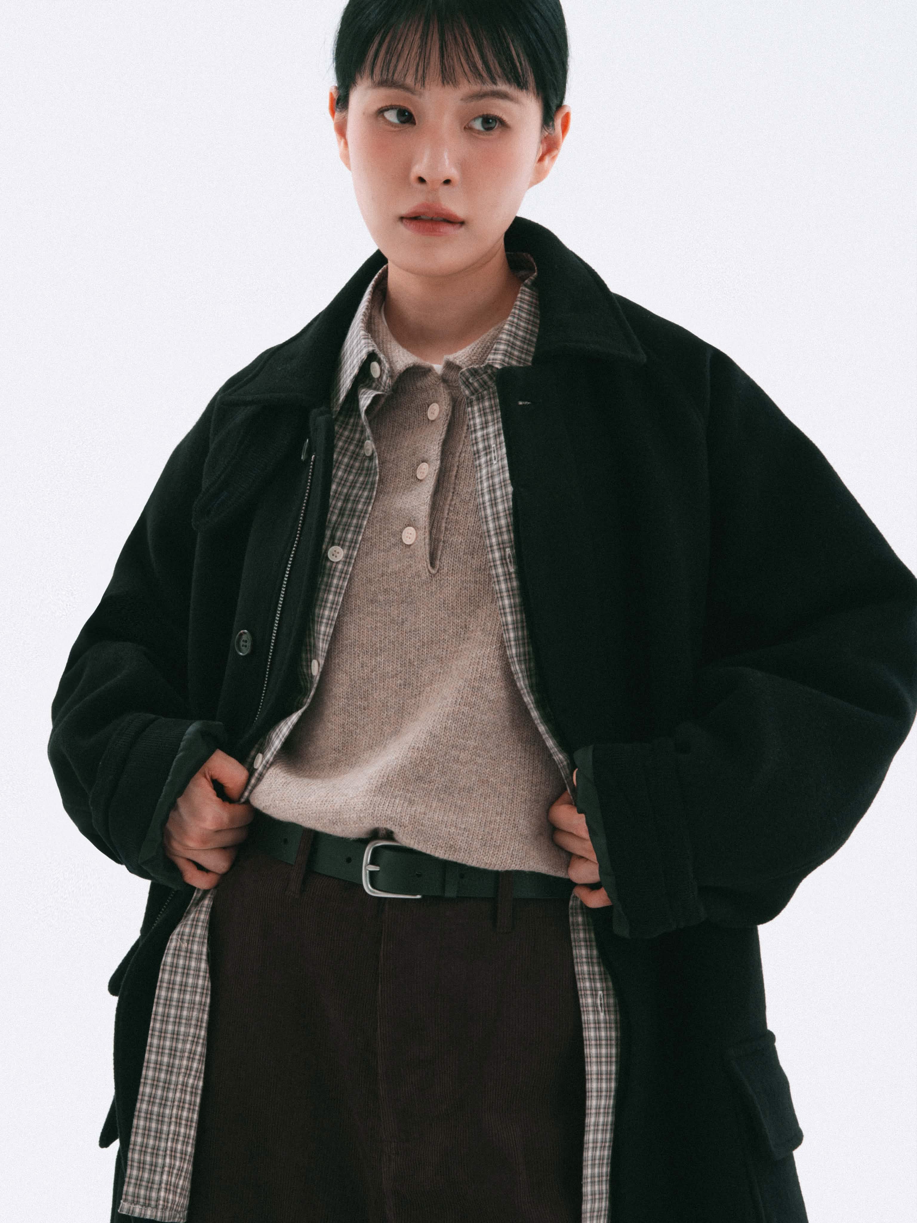 City Wool Half Coat (Navy) | Havehad