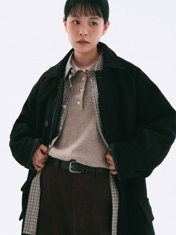 City Wool Half Coat (Navy)