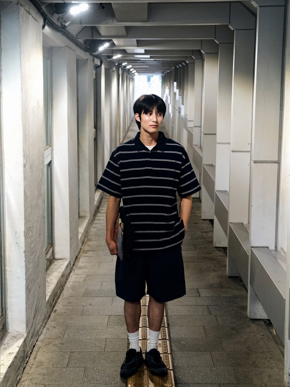 Utility Belted Work Shorts (Navy)