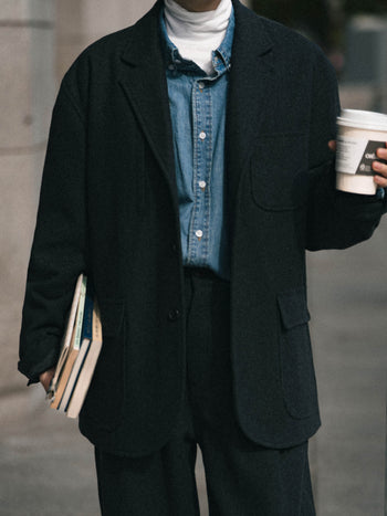 City Wool Club Jacket (Navy)