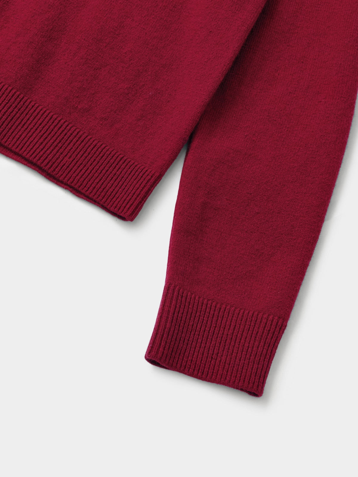 Soft Wool Round Cardigan (Red)