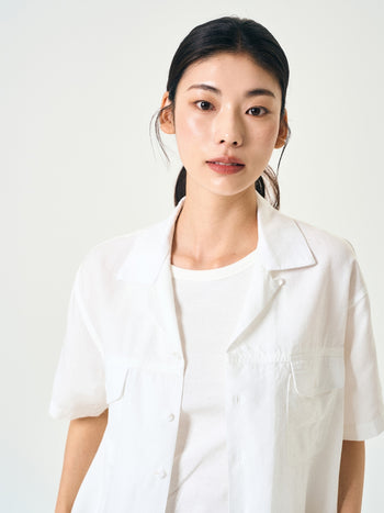 Double Pocket Slub Shirts (White)