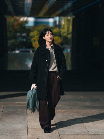 City Wool Half Coat (Navy)