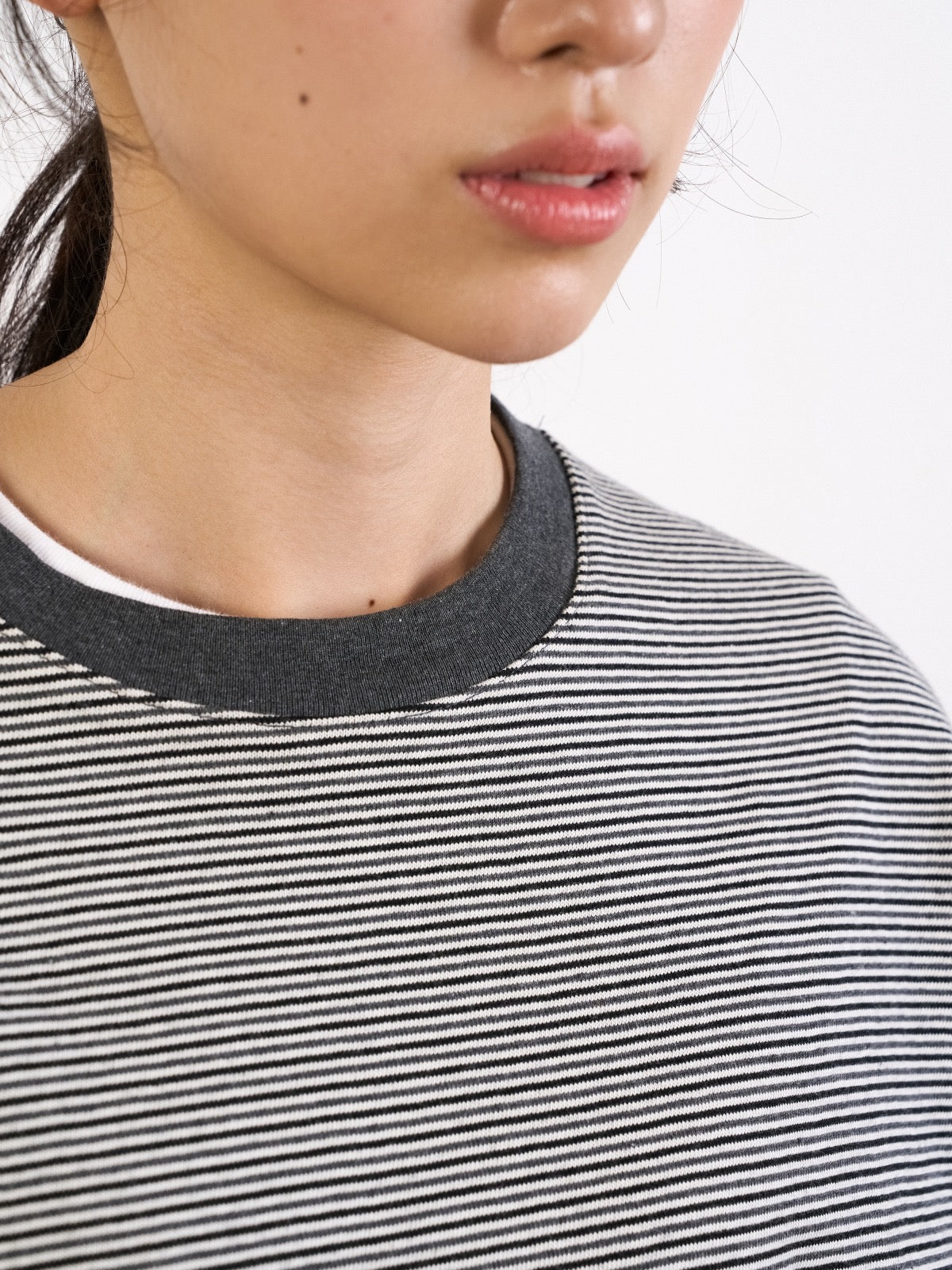 Double Stripe String Tee (Black)