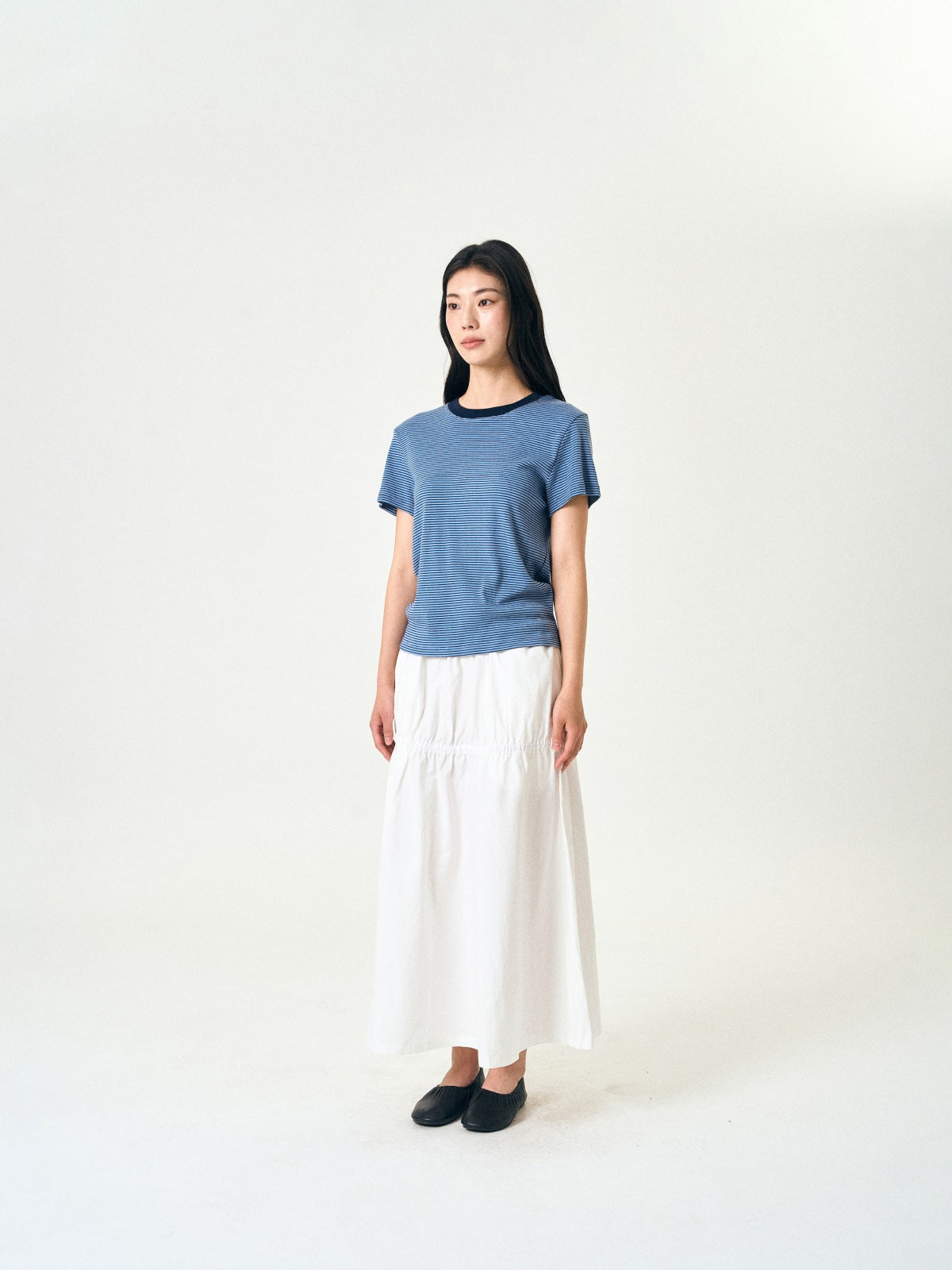 Classic Stripe Tee (Light Blue)