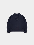 Yak Wool Collar Knit (Navy)