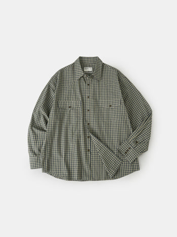 Classic Check Western Shirts (Olive Green)
