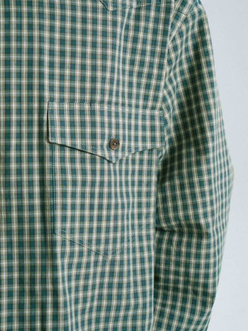Classic Check Western Shirts (Olive Green)