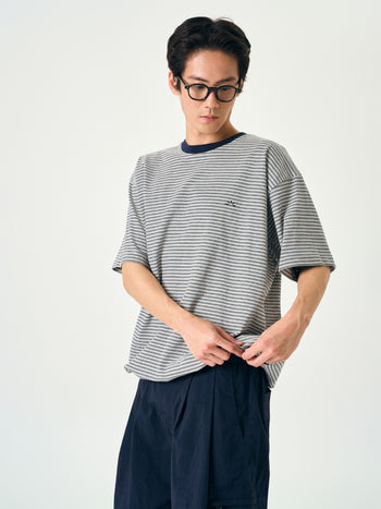Relaxed Half Stripe String Tee (Stripe Navy)
