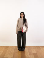 Yak Wool Collar Knit (Navy)