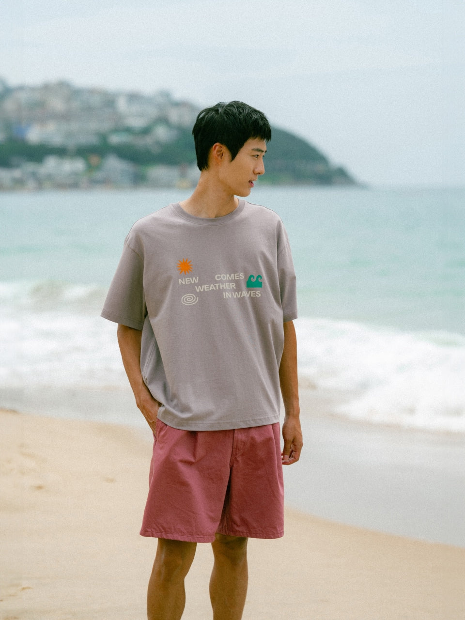 Weather in Waves Tee (Merlot)