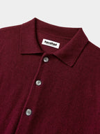Daily Wool Collar Cardigan (Red)