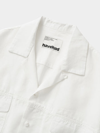 Double Pocket Slub Shirts (White)