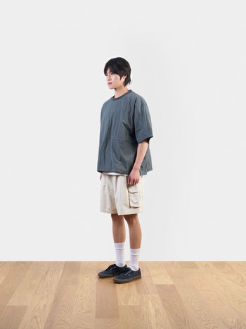 Utility Pin-tuck Cargo Shorts (Ecru)