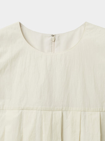Pleats Sleeveless Top (Ivory)