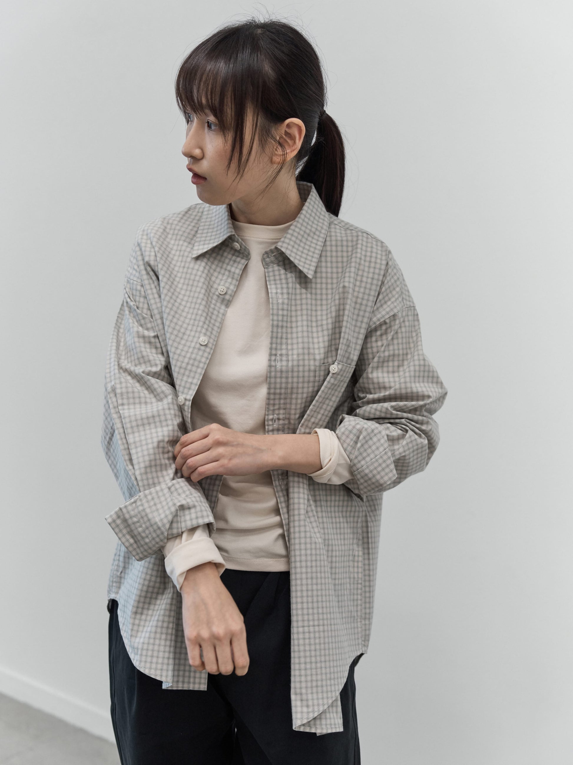 Mellow Slim Long Sleeves T-Shirt (Beige)