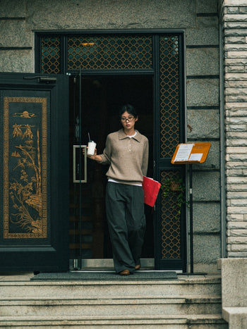 Yak Wool Collar Knit (Charcoal)