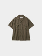 Double Pocket Slub Shirts (Brown)