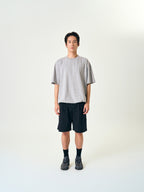 Relaxed Half String Tee (Melange Gray)