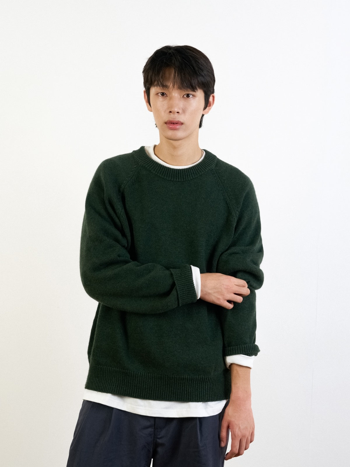 Yak Wool Crewneck Sweater (Gray) | Havehad