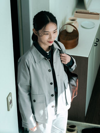 City Worker French Jacket (Blue Gray)