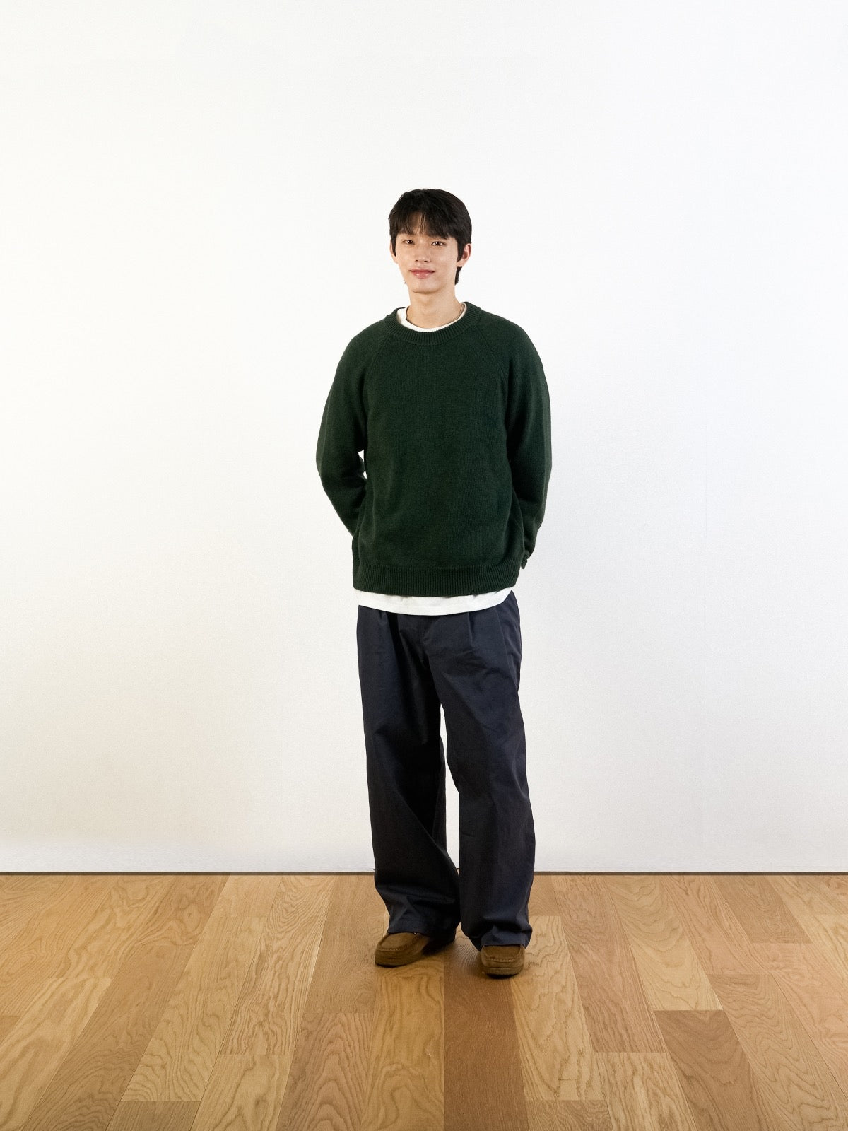 Yak Wool Crewneck Sweater (Gray)
